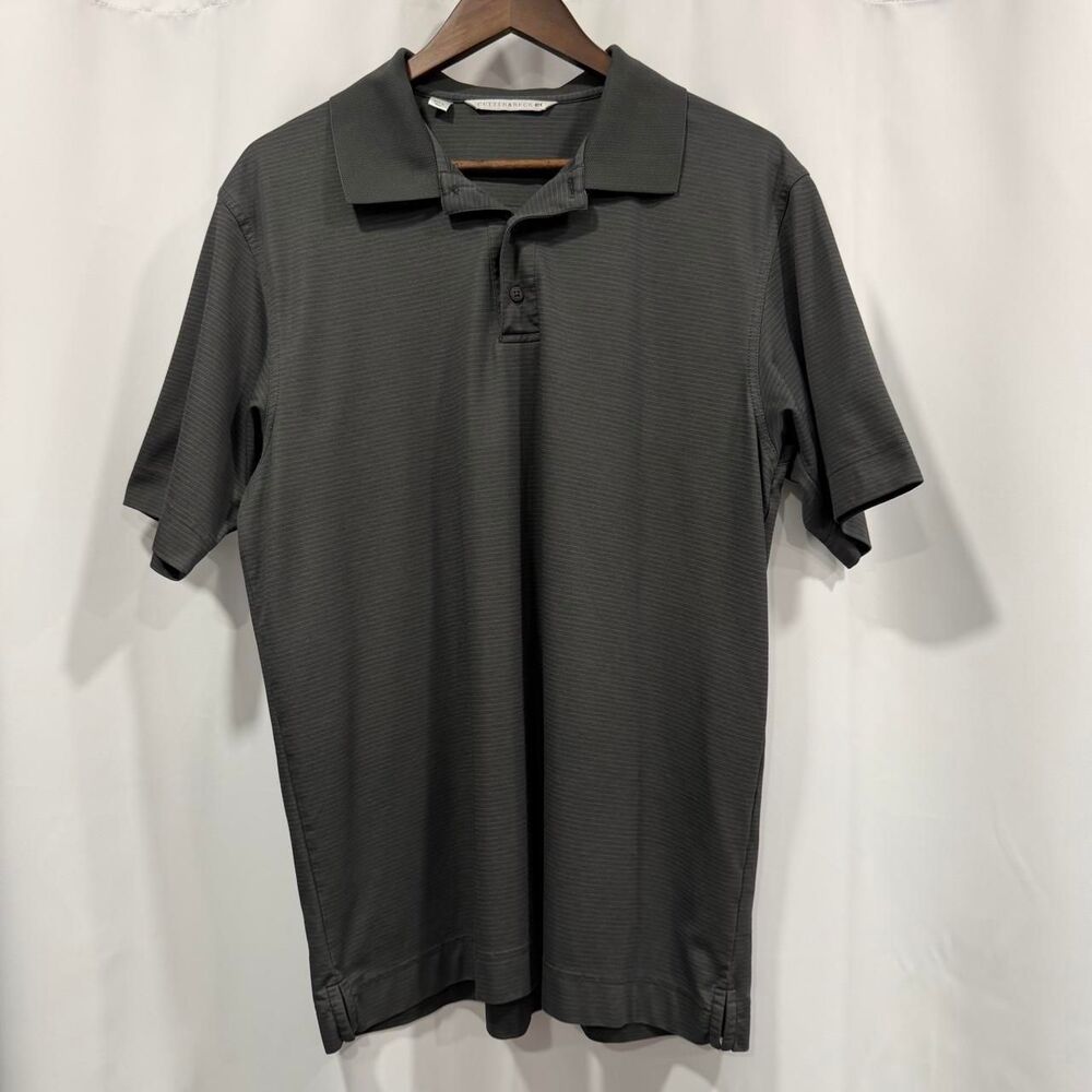 Cutter-buck Men's Grey and Black Polo-shirts